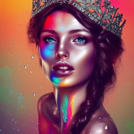 Stunning woman sculpture, head & shoulder portrait, diamond ...