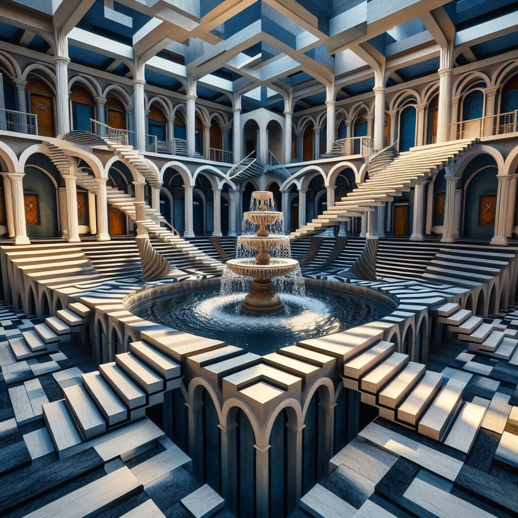 Courtyard with fountain