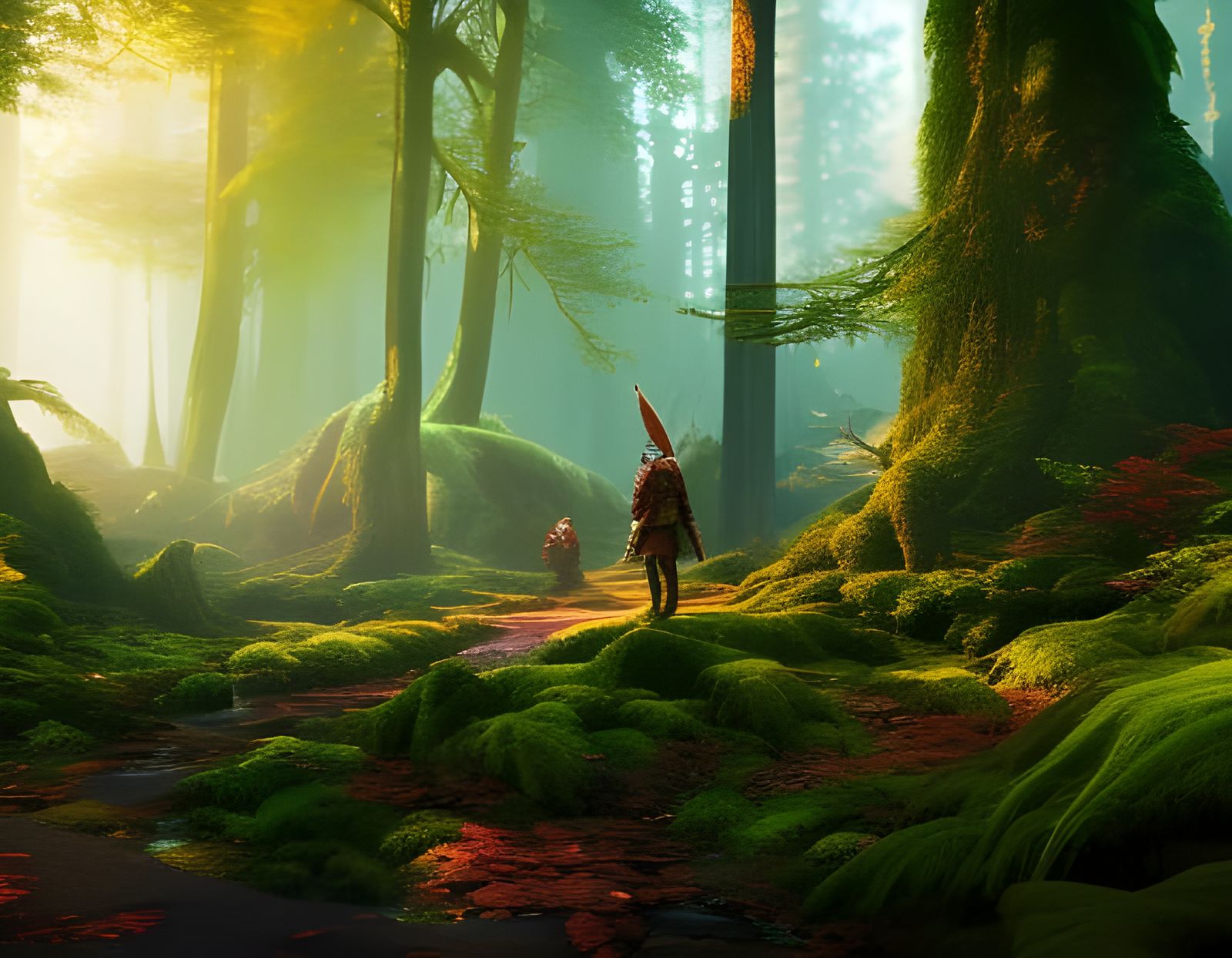 Elf in a Forest