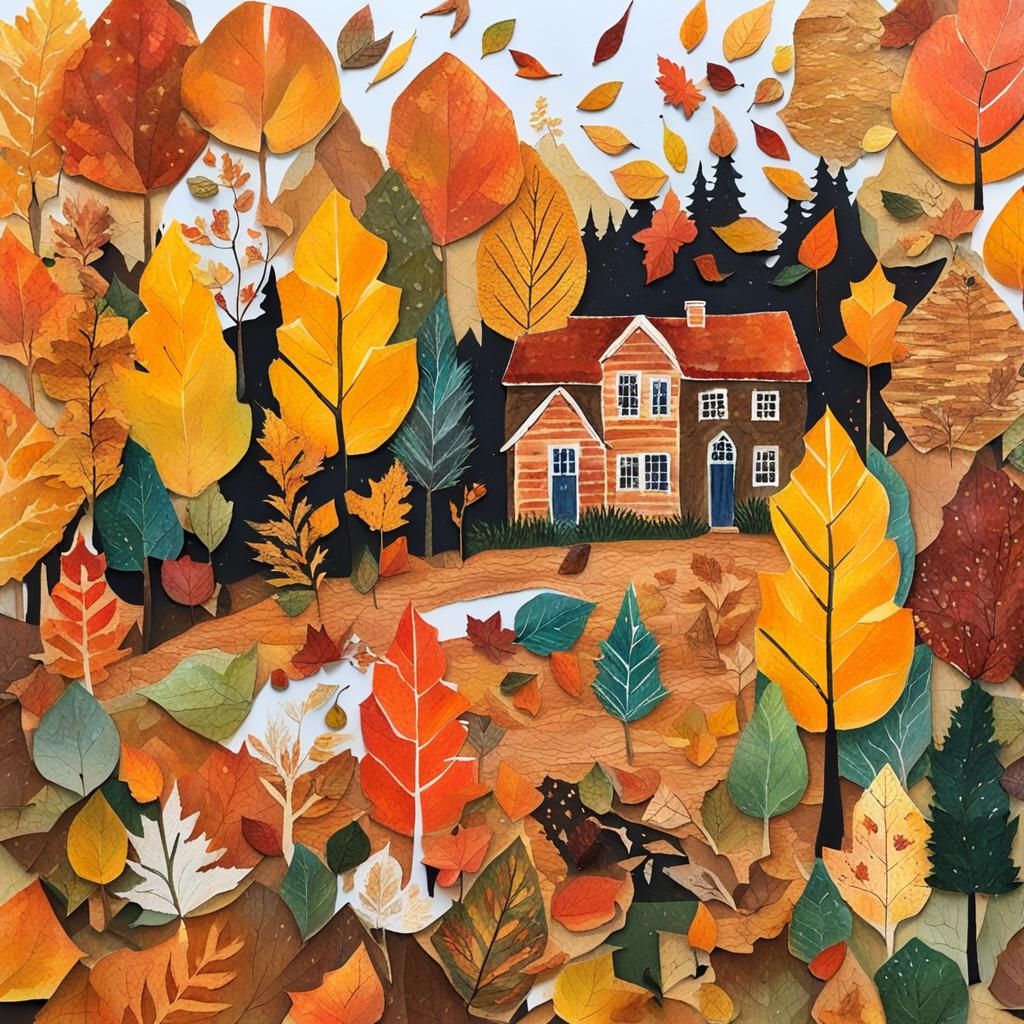 Fall Paper Collage Art🍂✂️  by @Cryztal Wing