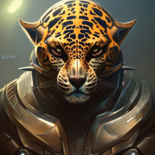 Armored Jaguar AI Generated Artwork NightCafe Creator