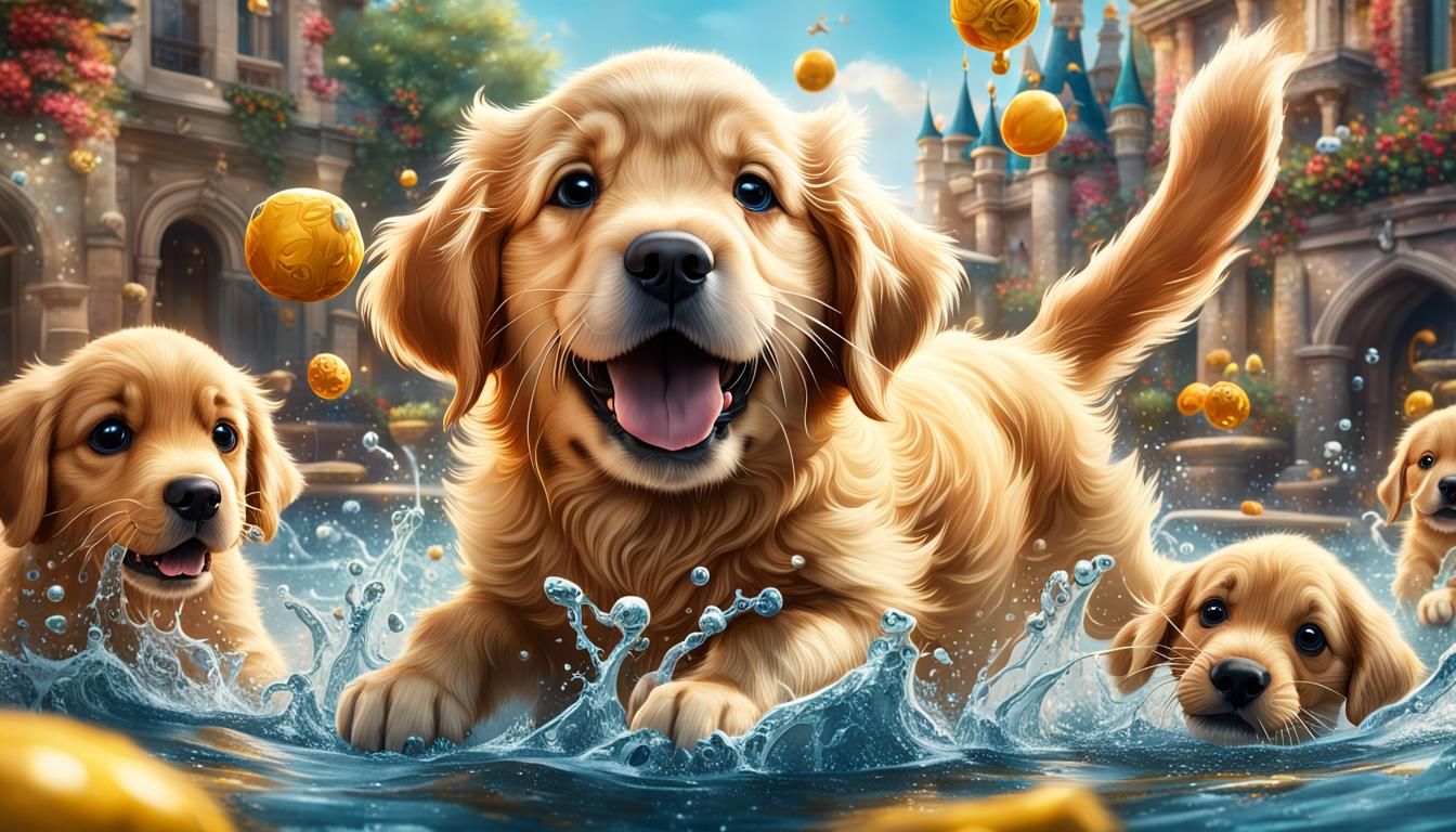 Golden Retriever Puppies   by @Charlotte