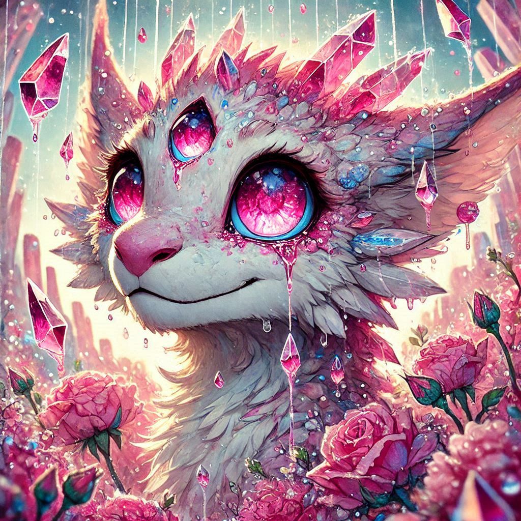 Raining Rose Crystals