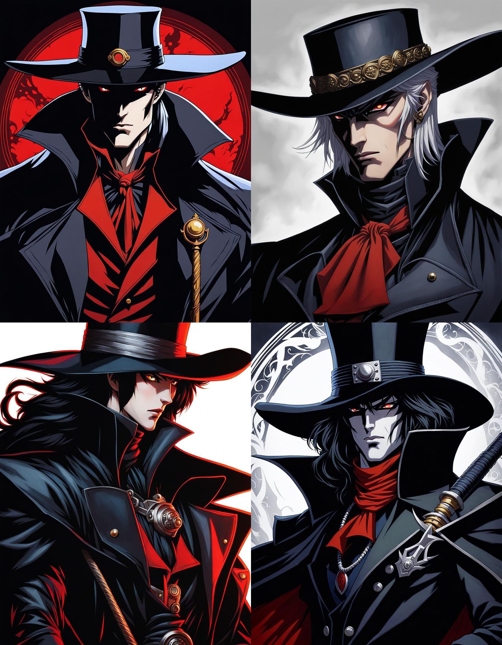 collection of vampire hunter d speedpaints cause the animation in