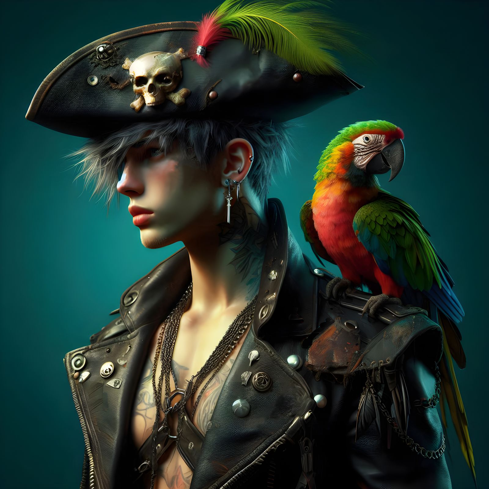 Pirate Punk & Parrot