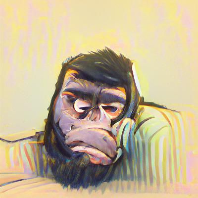 Bored Monkey - Ai Generated Artwork - Nightcafe Creator