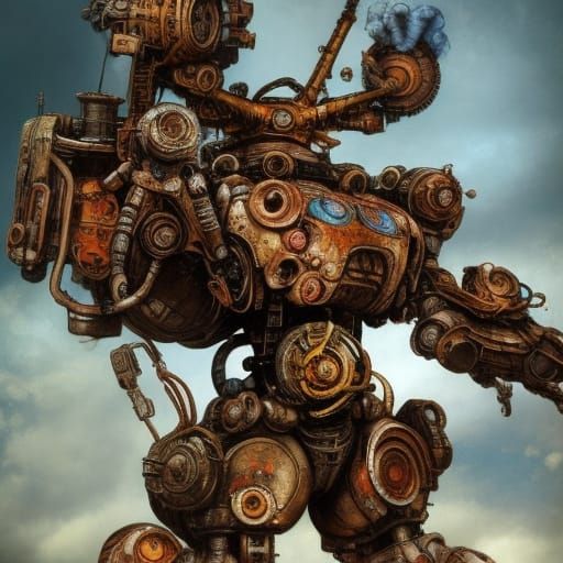 Mecha rust - AI Generated Artwork - NightCafe Creator