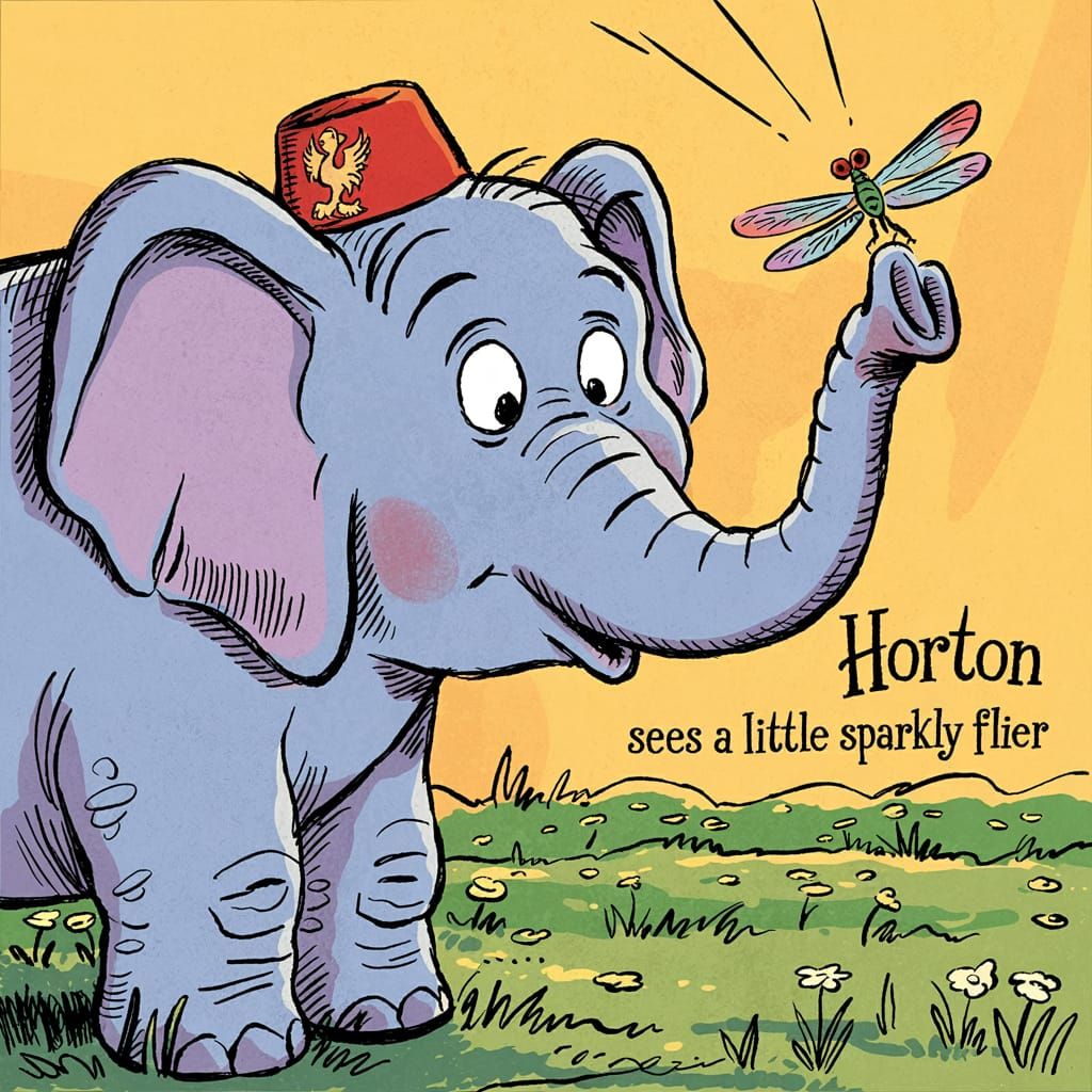 Horton sees a little sparkly flier