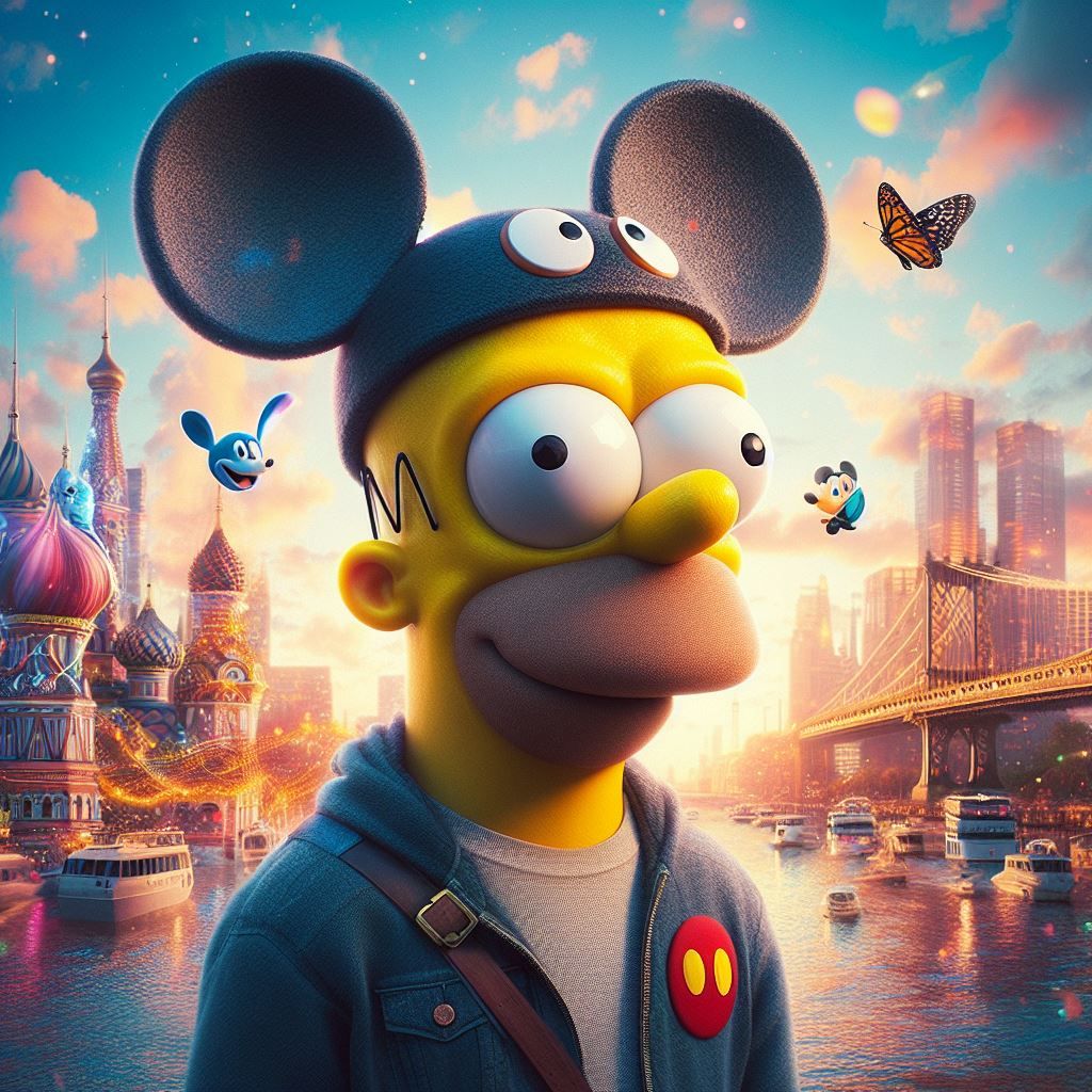 Simpson as Mickey Mouse