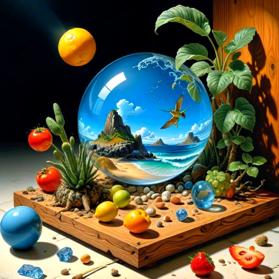 Surreal Hyperrealistic Composition in Fantastic Realism Styl...