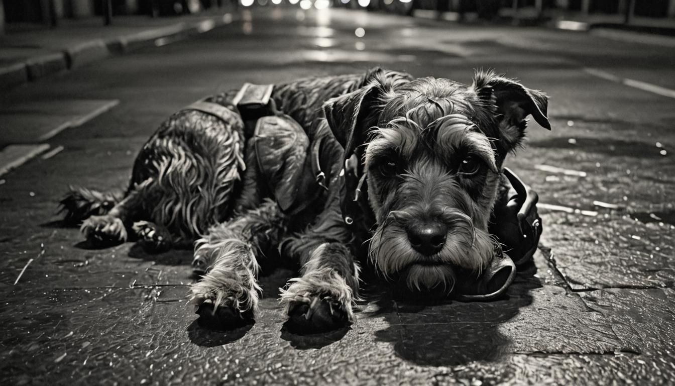 A miniature schnauzer