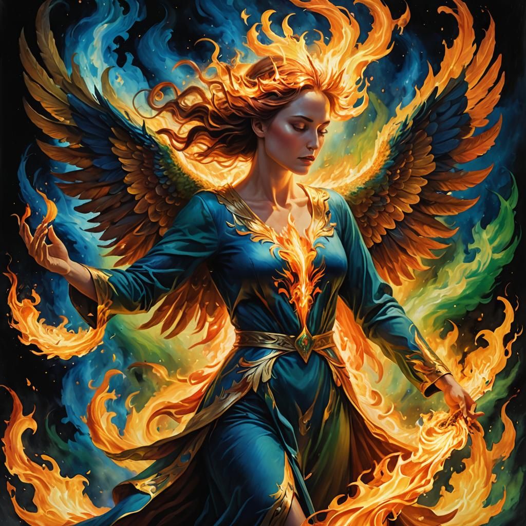 Fenix-woman - AI Generated Artwork - NightCafe Creator