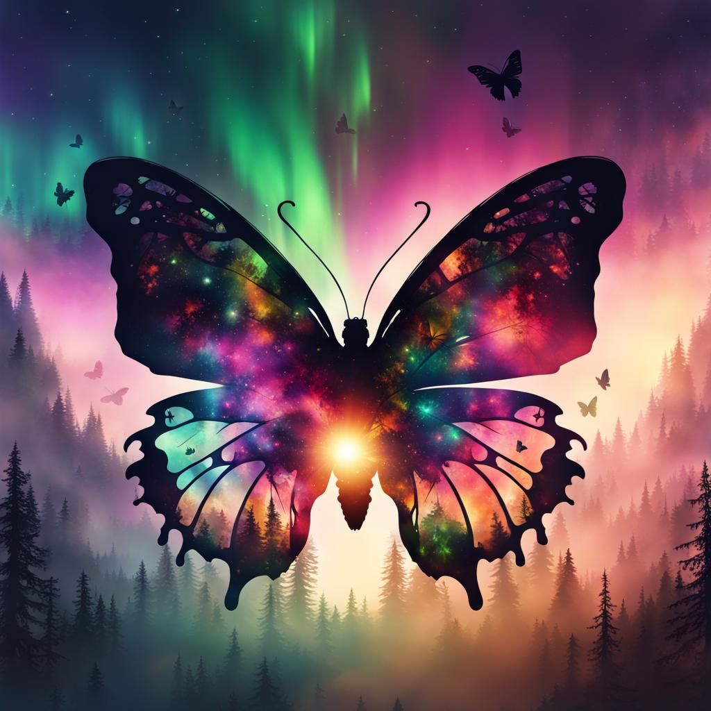 Multicolored Butterfly   by @Mystical_Stars