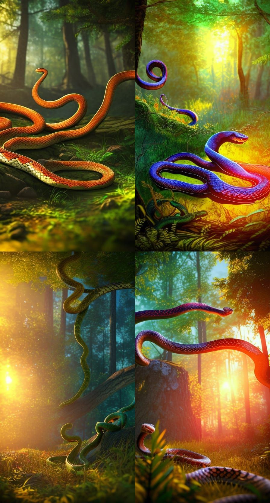 Snakes forest