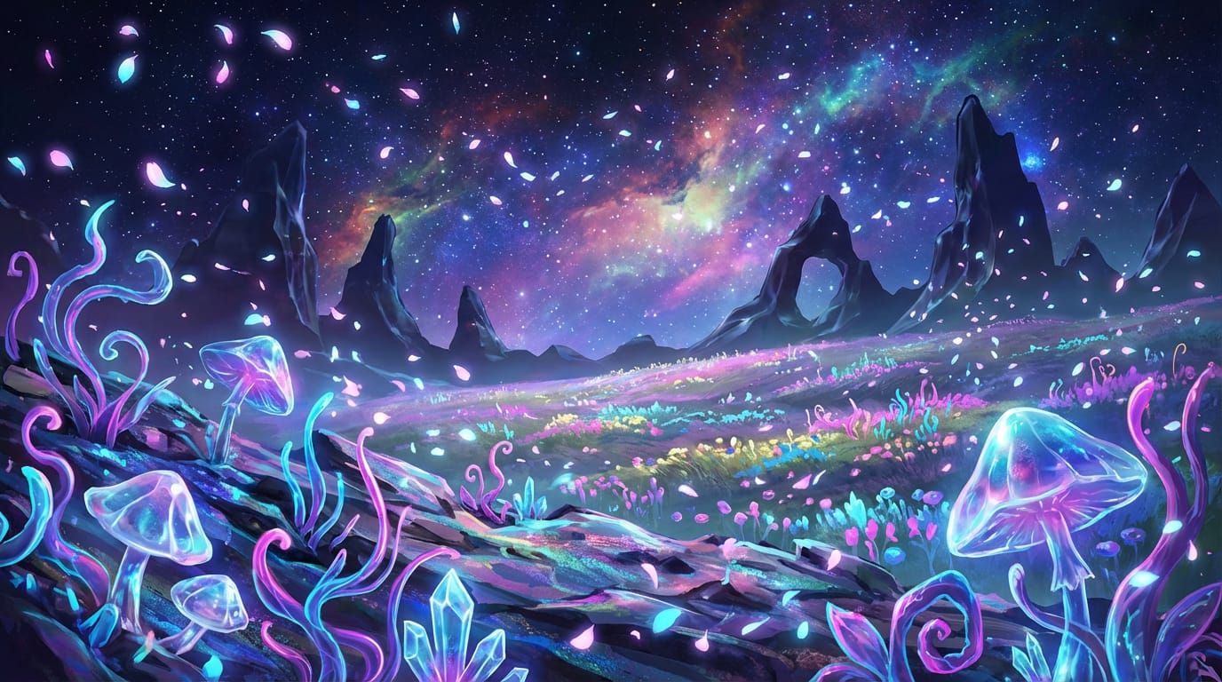 Surreal alien landscape