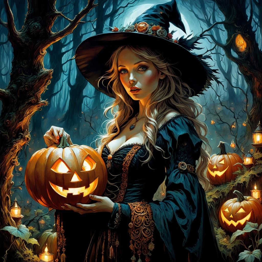 999 Witches for Halloween (637) - AI Generated Artwork - NightCafe Creator
