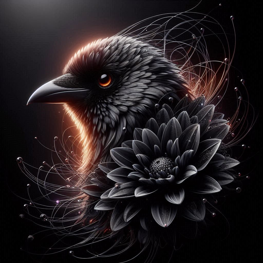 Black Dahlia Bird