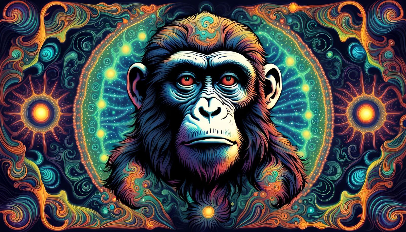 chill monkey in a realm - AI Generated Artwork - NightCafe Creator