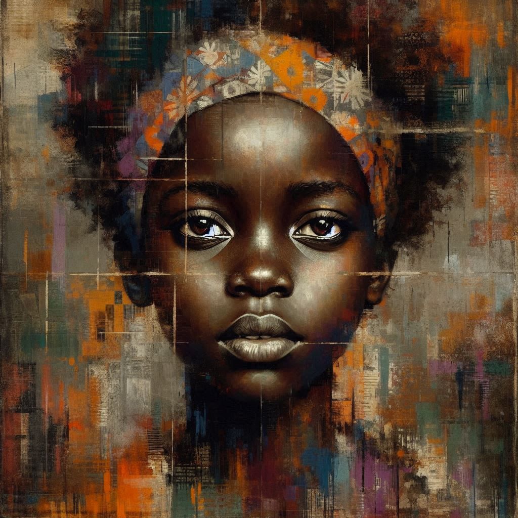 Portrait of a young African girl