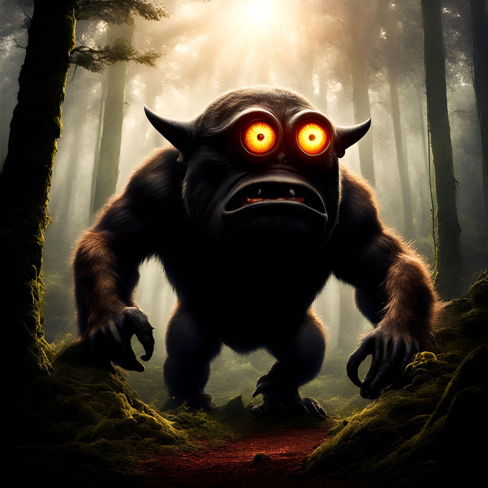Luminous eyes creature