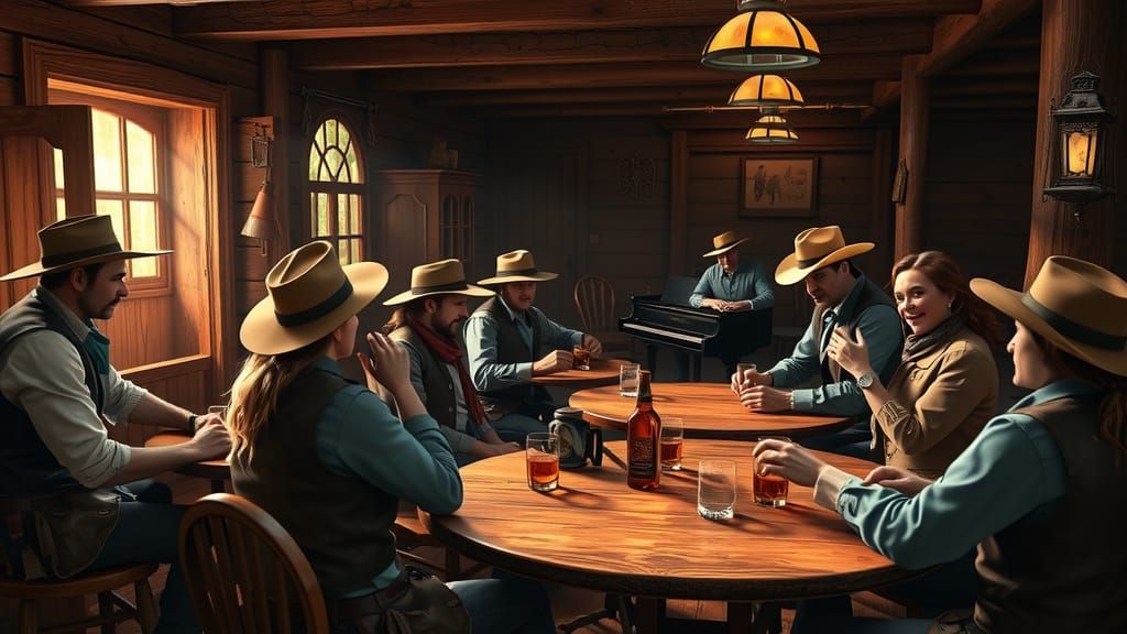 Old West saloon