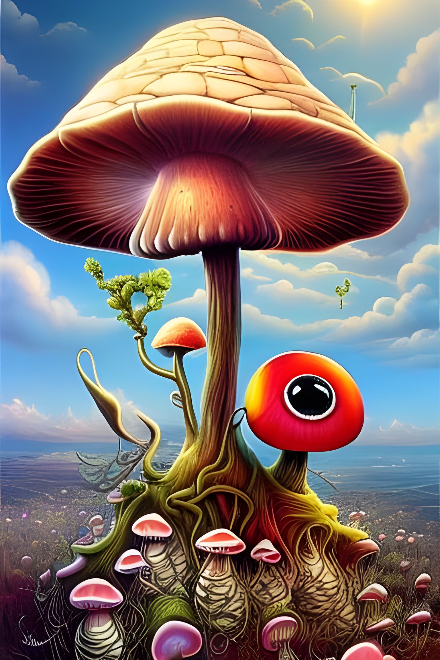 Whimsical mushroom - AI Generated Artwork - NightCafe Creator