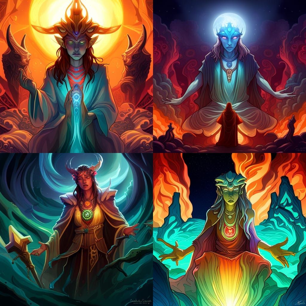 A psycho mystic horror bizarre shaman alien priest  shaman o...