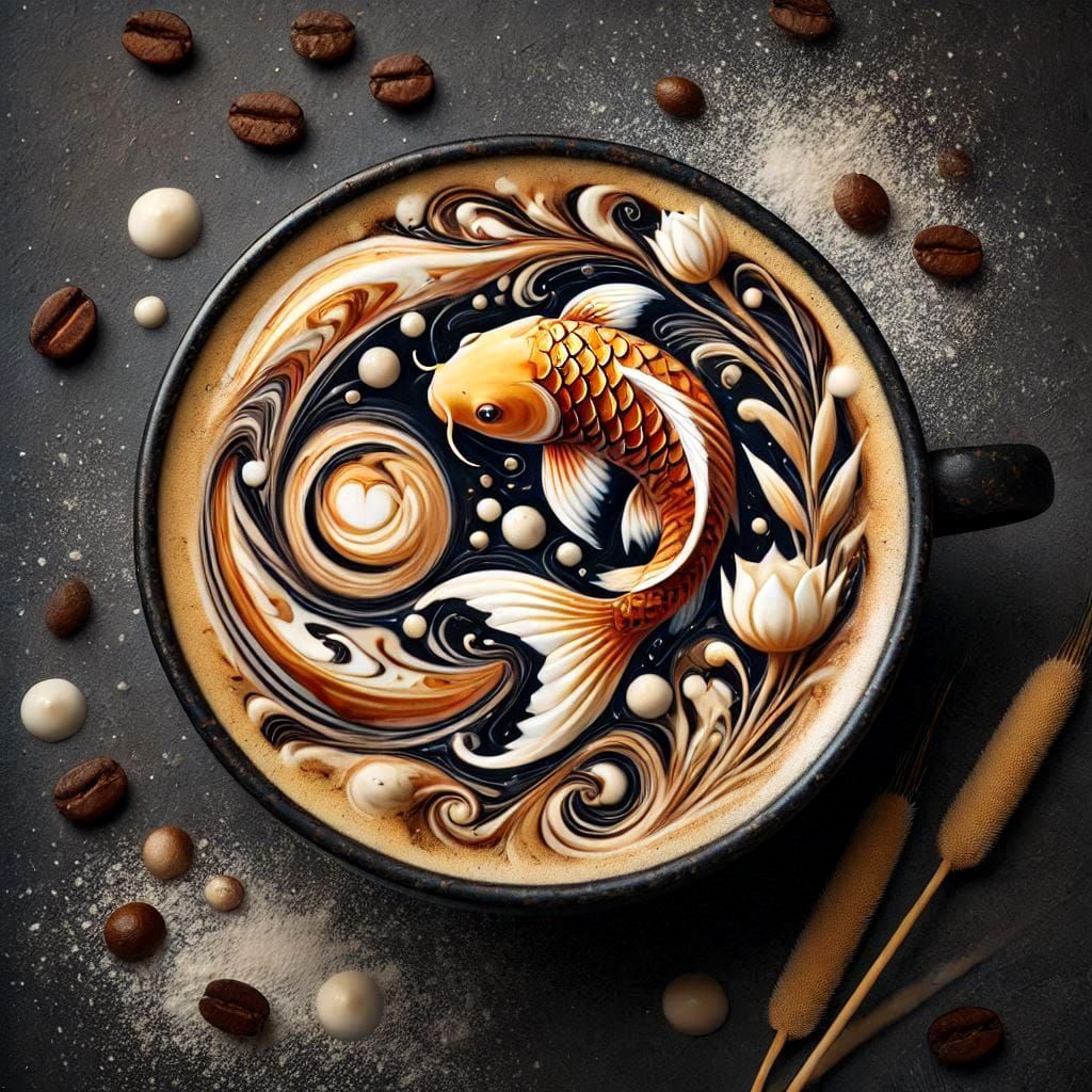 Latte Koi Fish