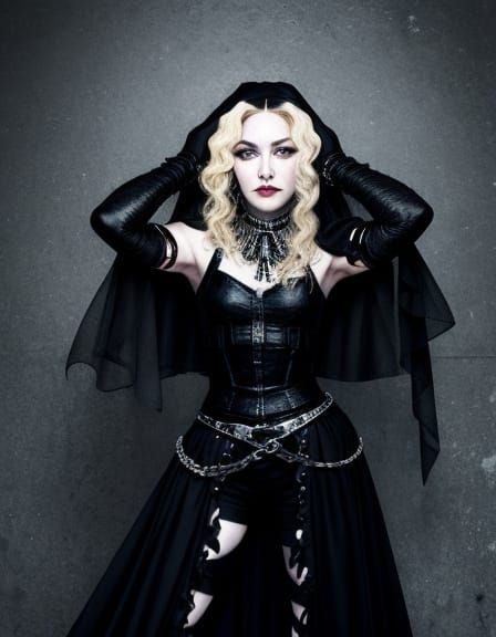 Madonna in Black Metal  by @Kasia S-J