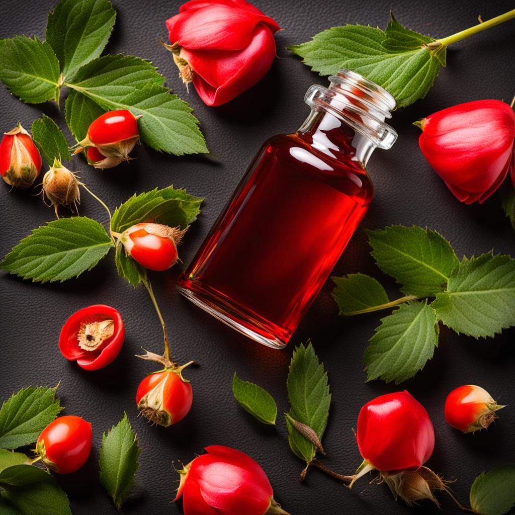 Rosehip Oil for skincare - effective home remedy for stress rash
