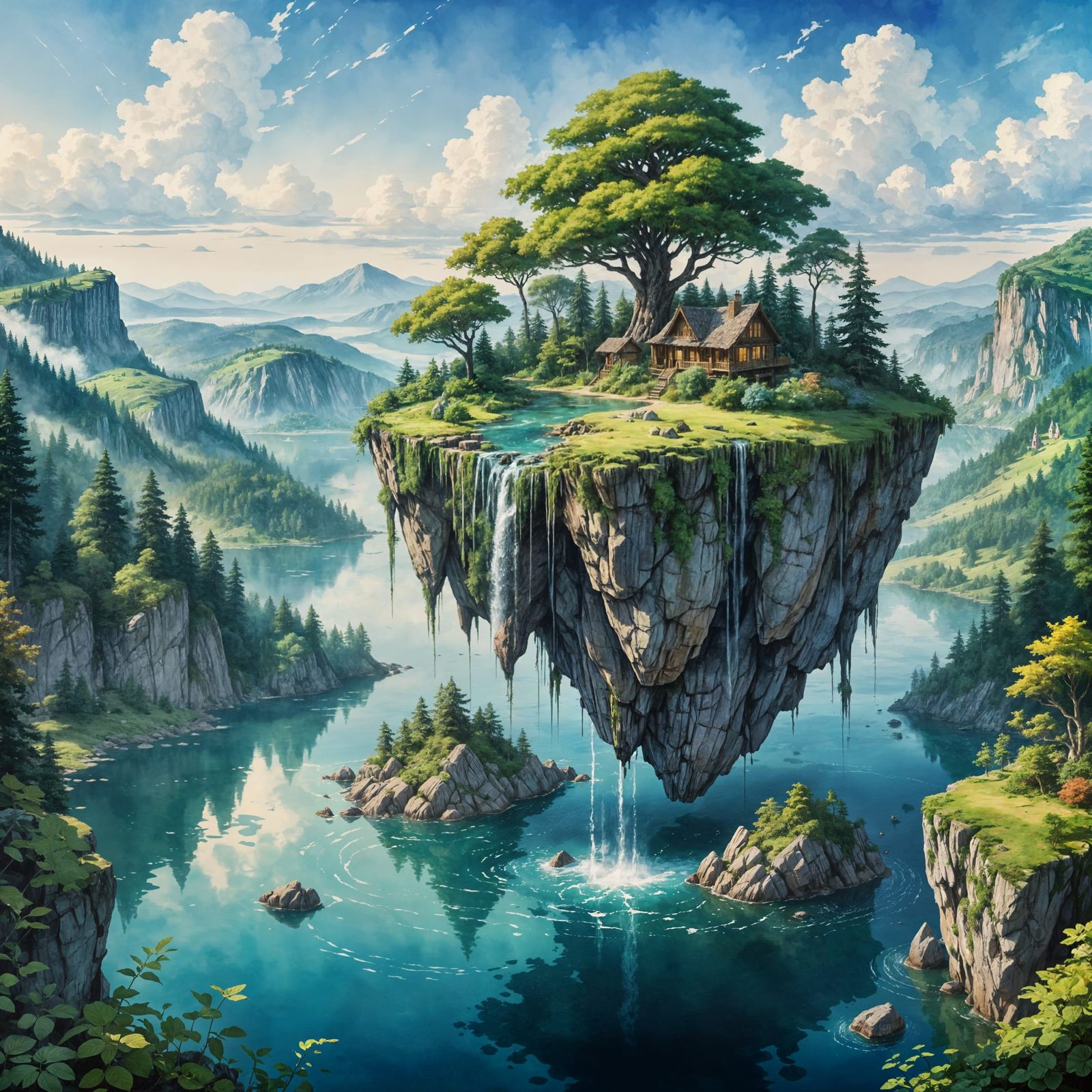 Floating island  by @Laevos