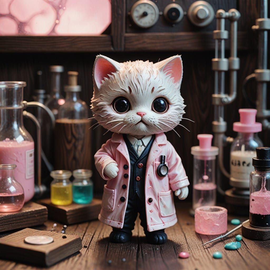 another miniature - Dr. Cat's Laboratory   by @LeckieTech