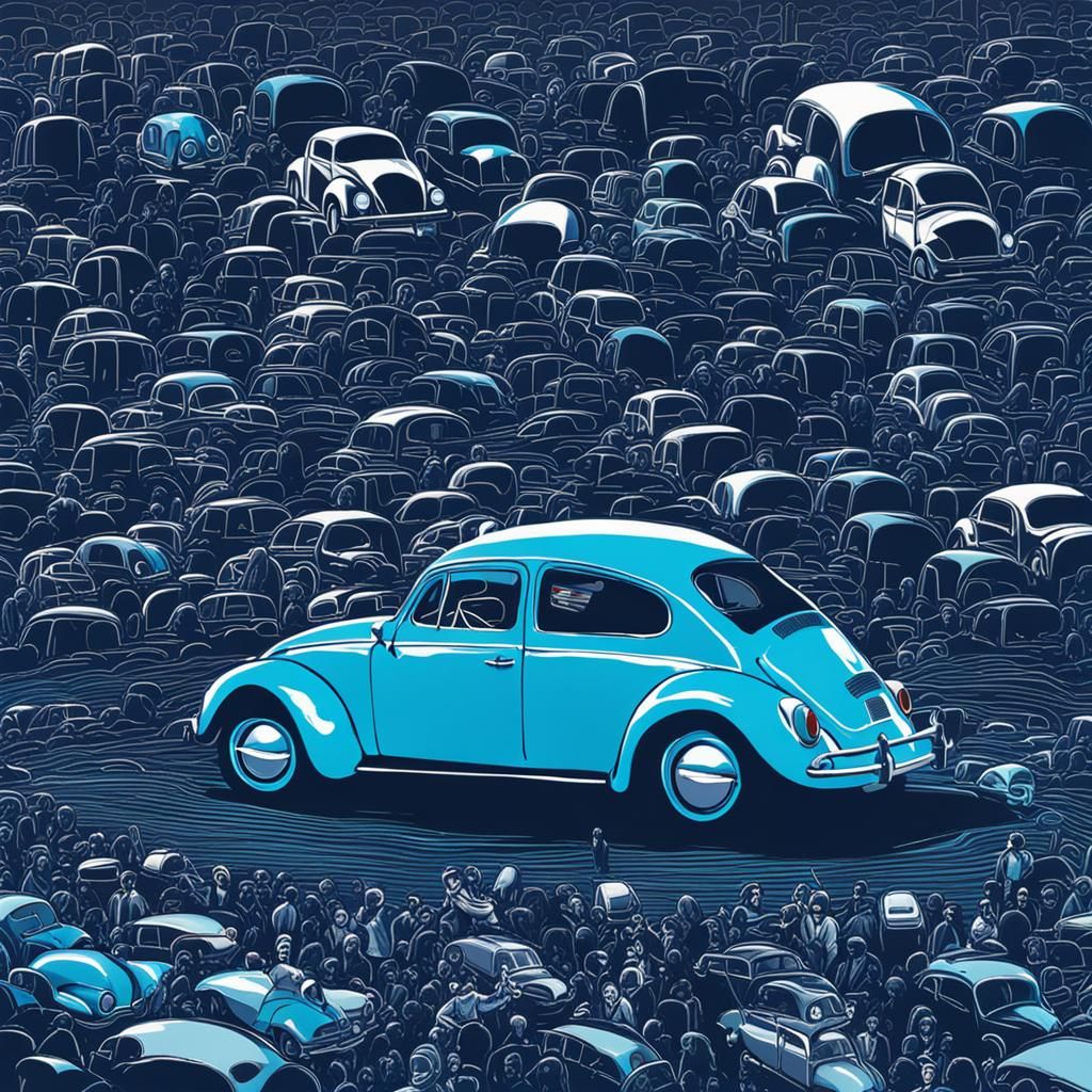 VW Beetles Album Cover " theme. Design unique and imaginativ...