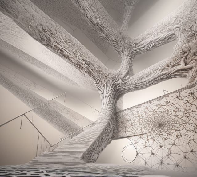 Surreal Interdimensional Portal in Digital Goetia Style