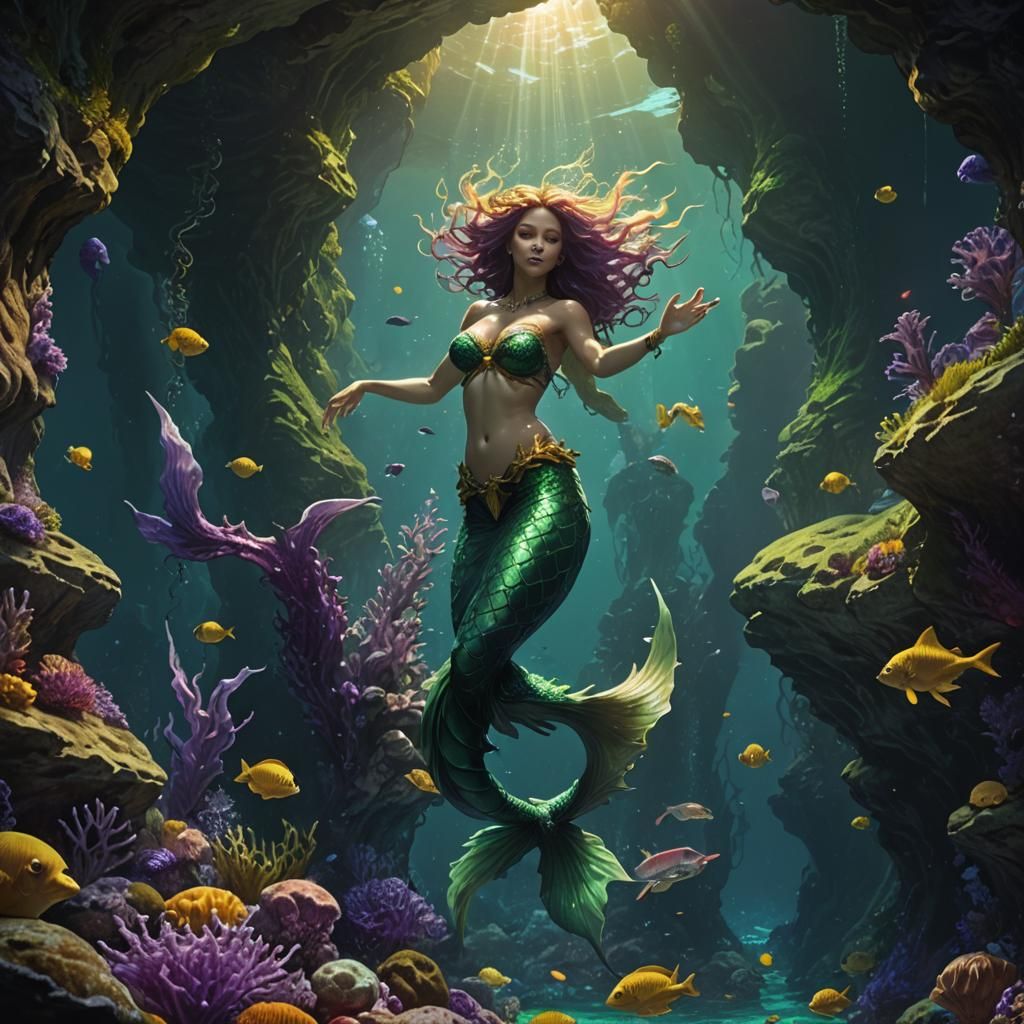 a mermaid in her world v2