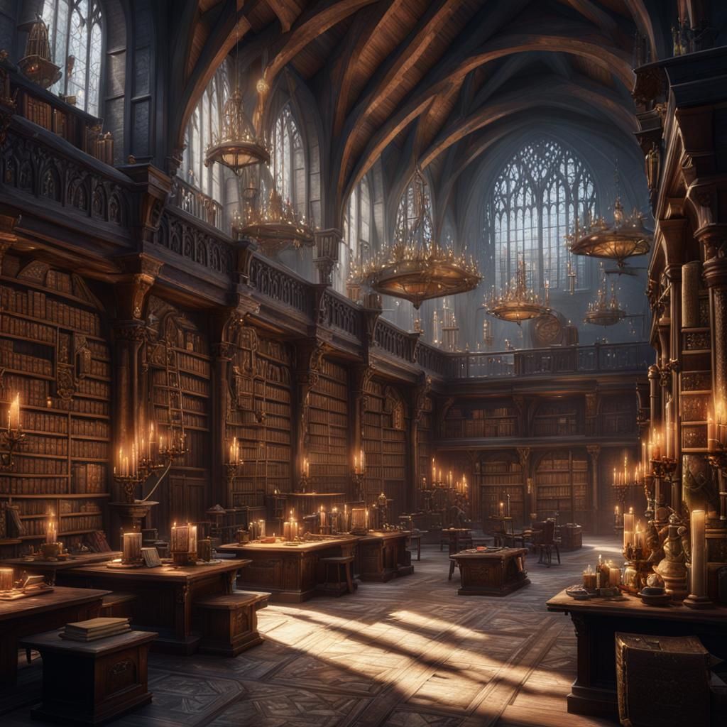The Grande Library in Haven's Reach Academic District