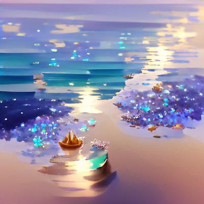 Peaceful Glittering Ocean
