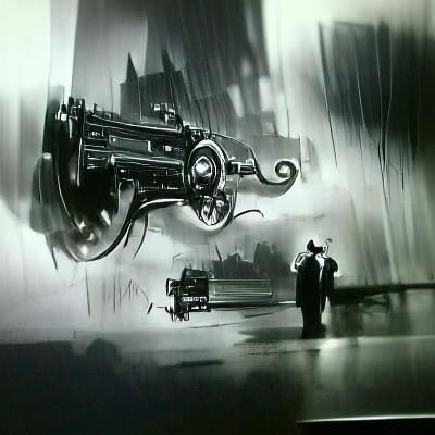 concept art film noir, wonderful mechanisms