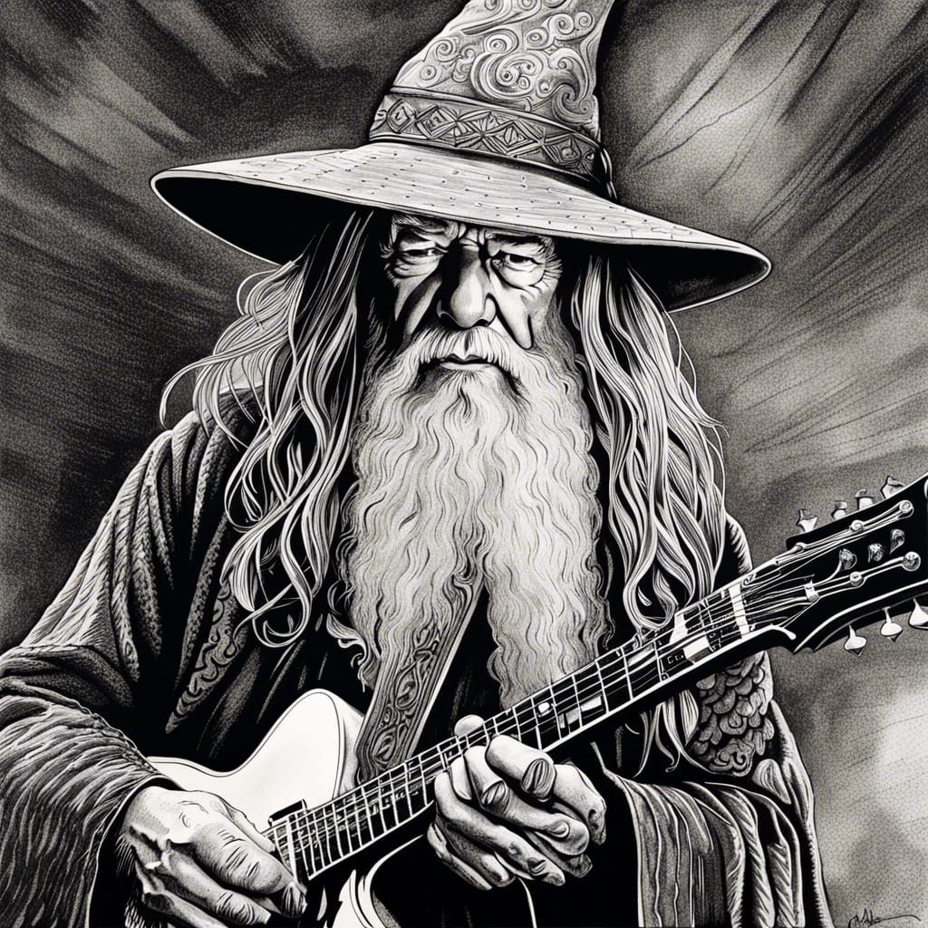 Gandalf the Guitarist   by @David Gotet
