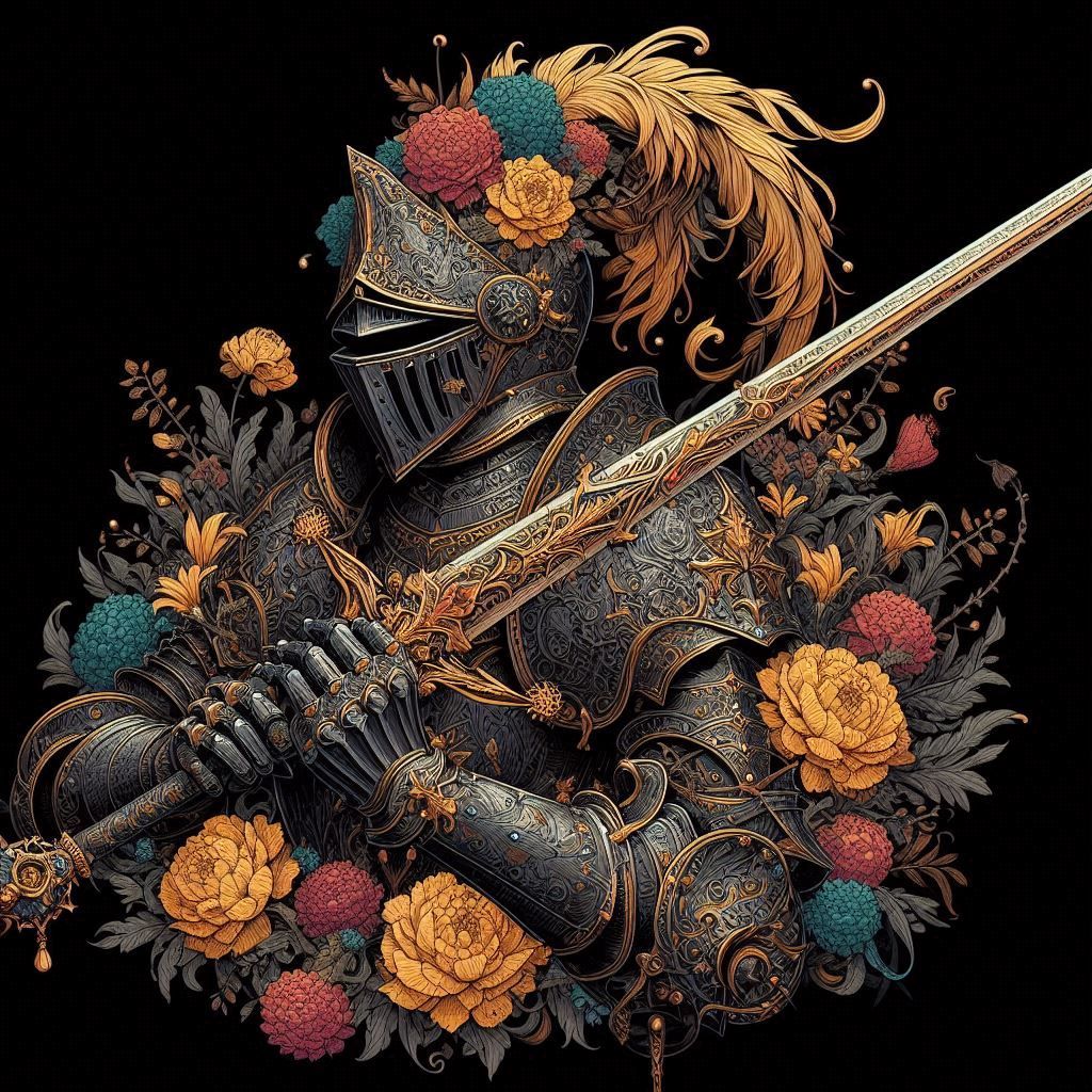 A Gardenner in a Suit of Armor