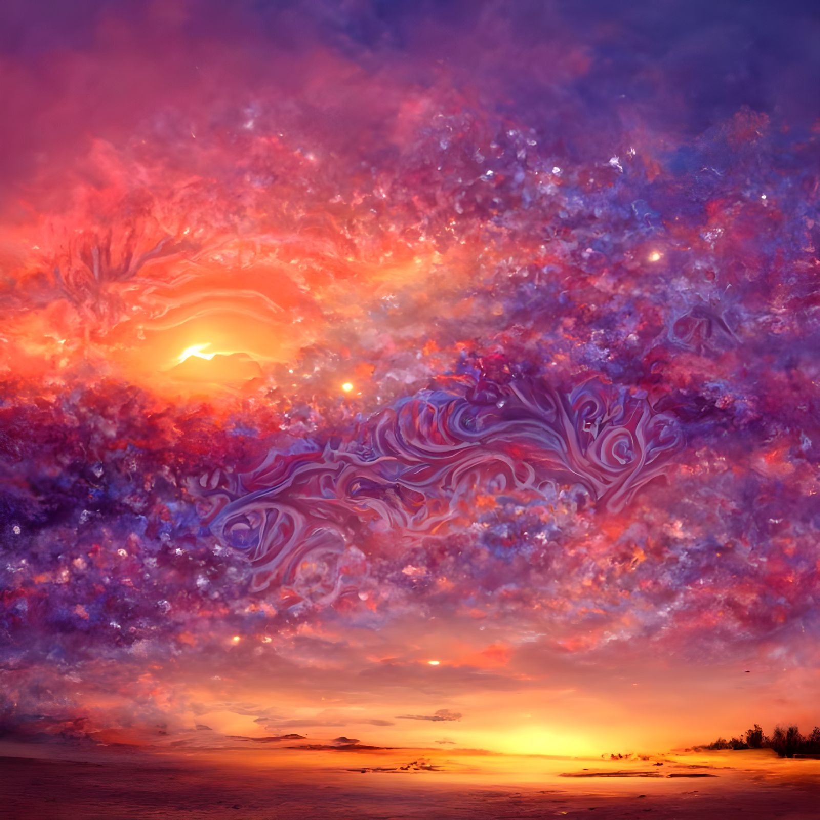 sunset galaxy dream