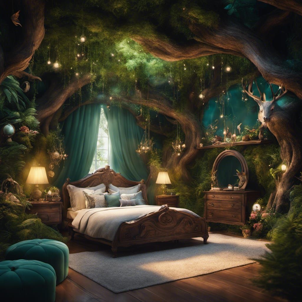 Enchanting Forest Dream Bedroom  by @Terri Tales