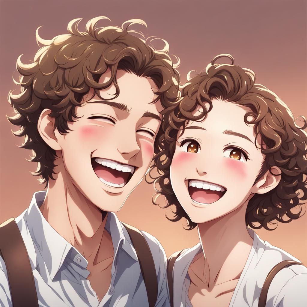 Best friend's laughing together   by @Moonie