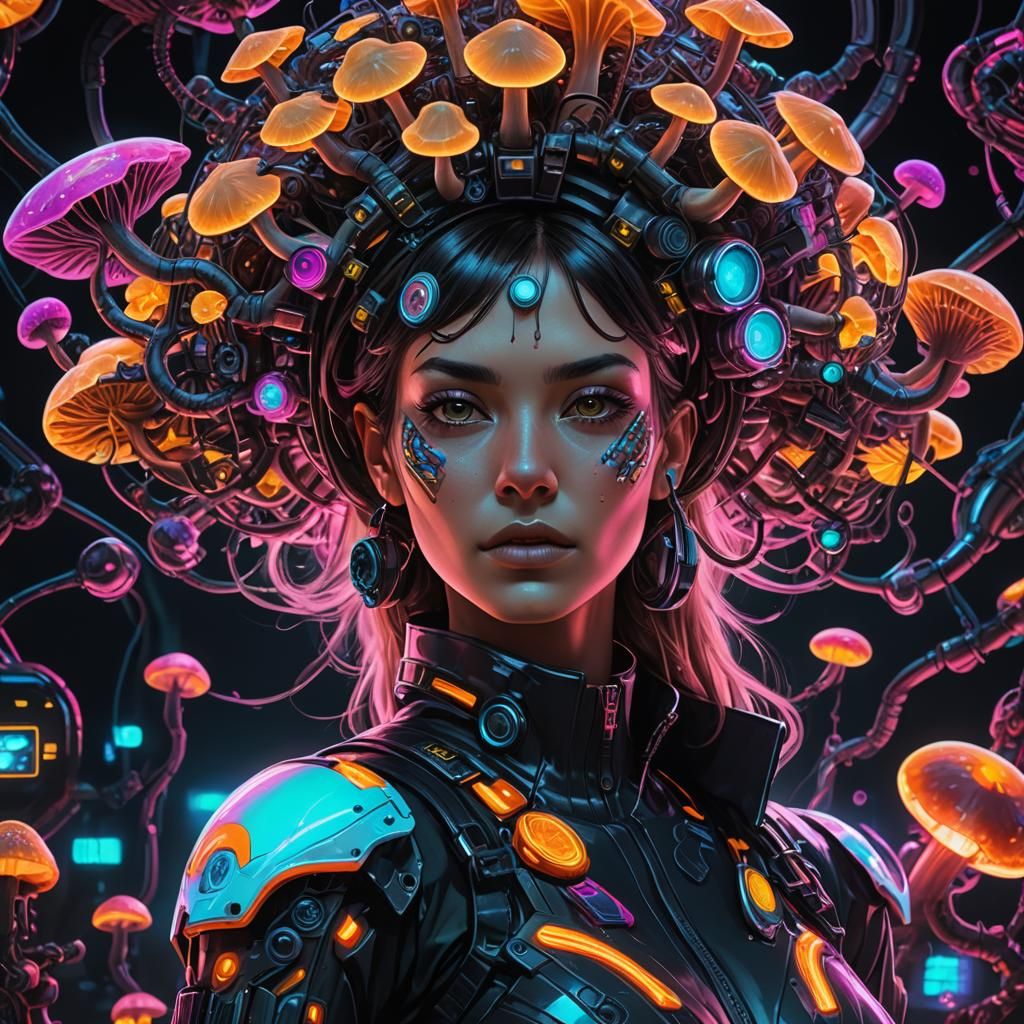The mushroom lady - AI Generated Artwork - NightCafe Creator