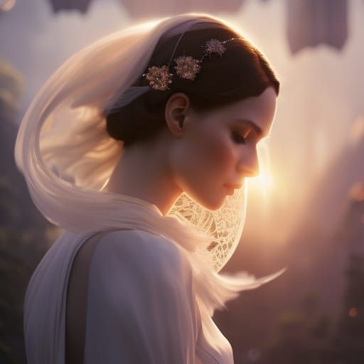 Romanian Woman in Traditional Dress: Ethereal Portrait