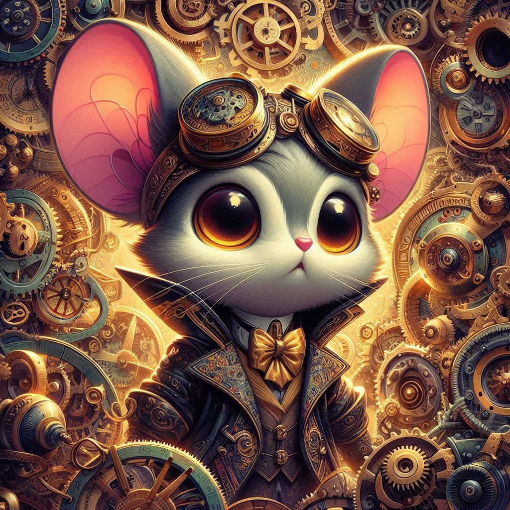 Shy Steampunkgodmother Mouse