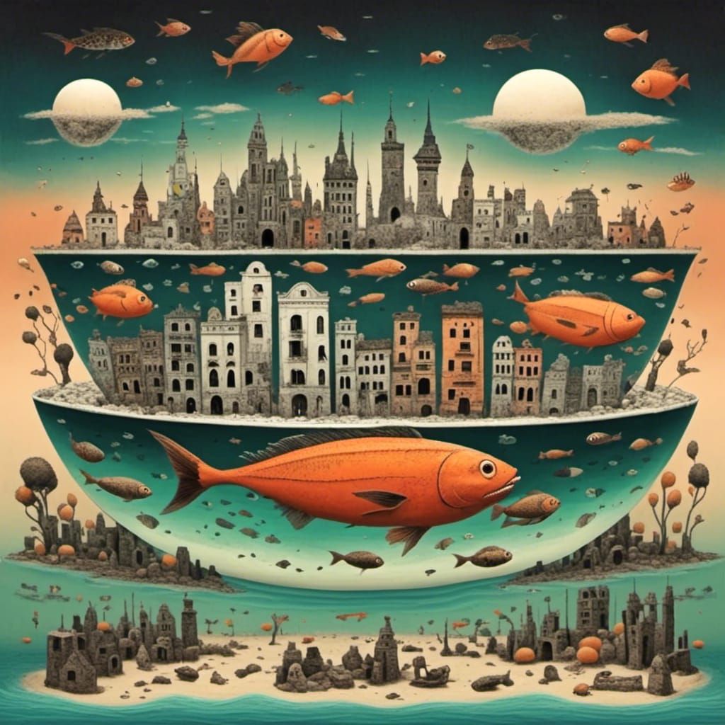 <lora:Avada Kedavra:1.0> Fishbowl City 