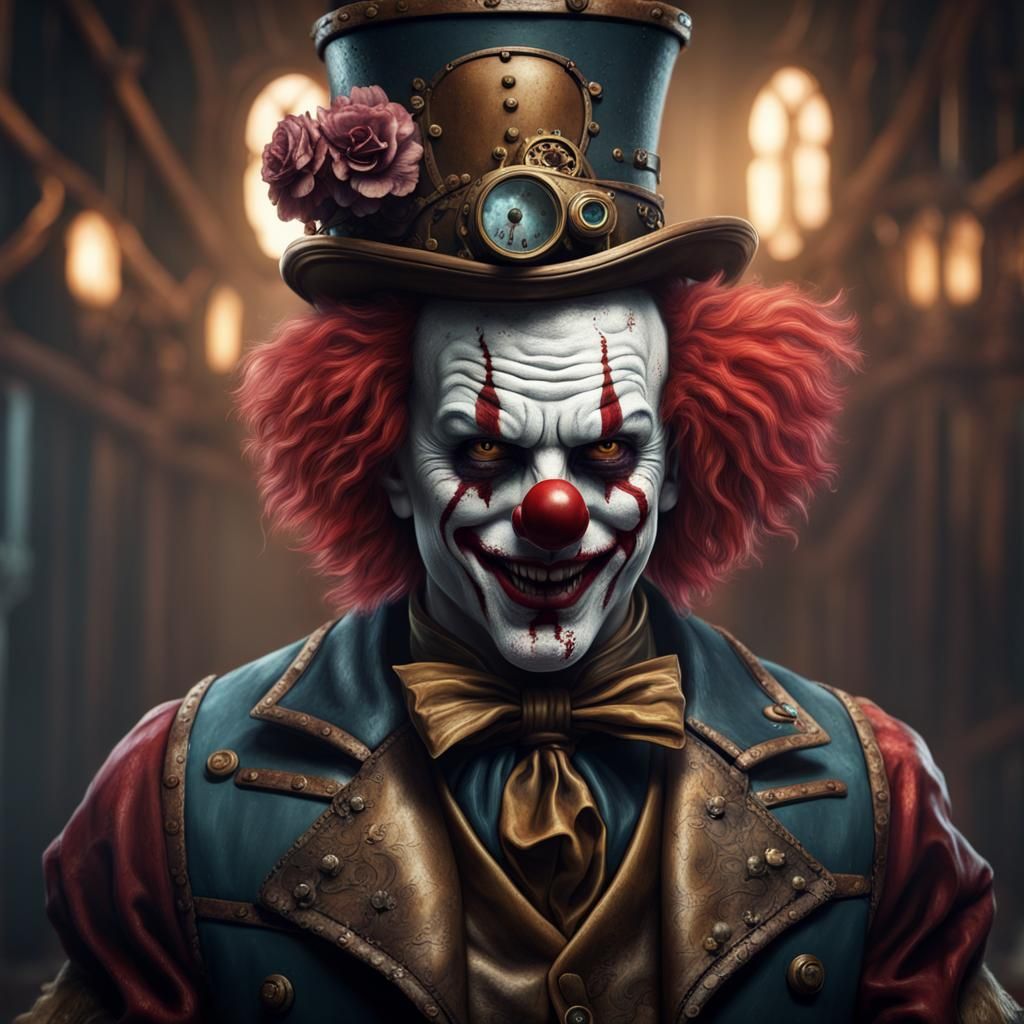 Steampunk Clown - Ai Generated Artwork - Nightcafe Creator