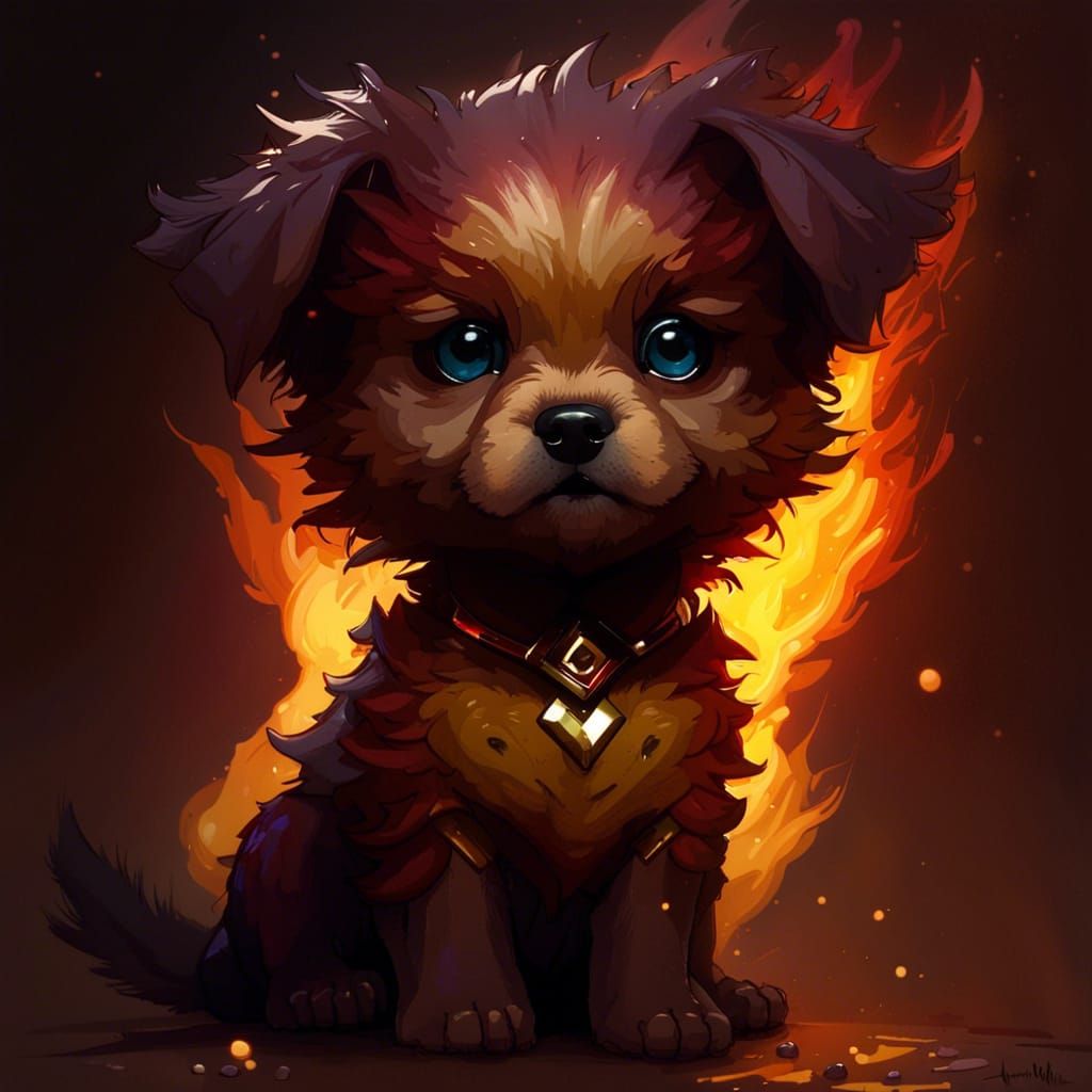 Dark phoenix puppy