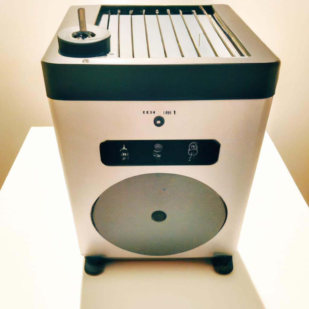 Aesthetic CD player with stand